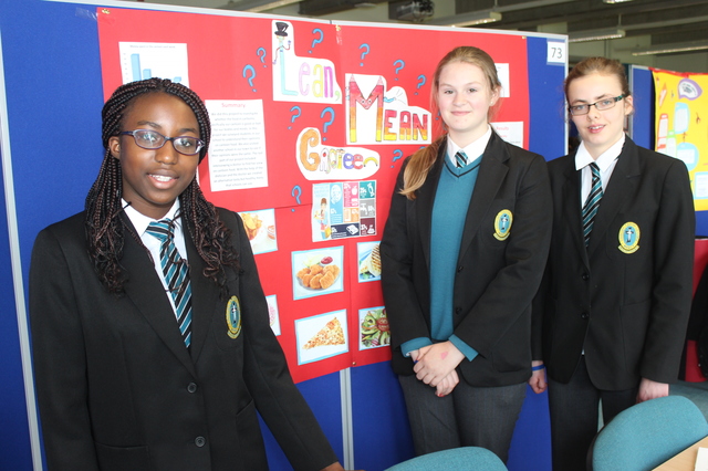 At SciFest on in IT Tralee, were from left: Dorcas Oyewande, Siona Flynn and Eidin Dowling. Photo by Gavin O'Connor. 