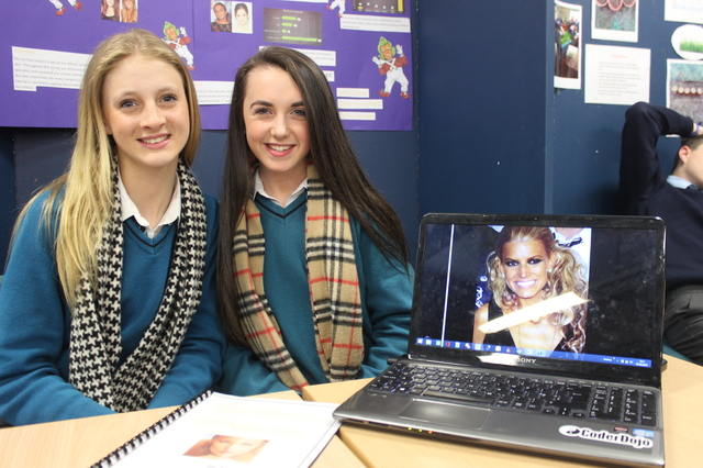 At SciFest on in IT Tralee, were from left: Katie Doyle and Ciara Moynihan. Photo by Gavin O'Connor. 