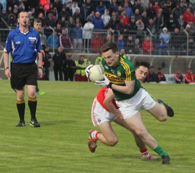 Kerry's, Stephen O'Sullivan, goes by his marker. Photo by Gavin O'Connor. 