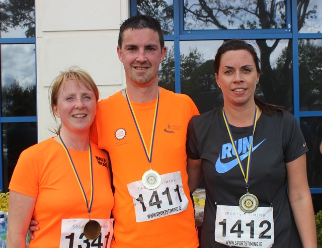 At the Rotary Club, 'Run Kingdom Run' event were, from left: Lorna White, Colin Aherne and Lorraine Bowler. Photo by Gavin O'Connor. 