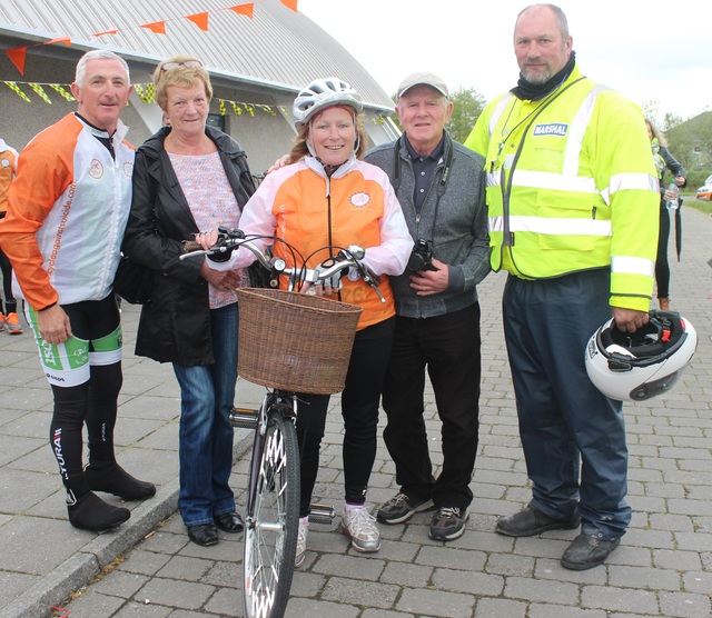 At the 'Live Life Campaign Cycle Against Suicide' on in Mercy Mounthawk were, from left: Martin Hayes, Vera Murphy, Michelle Darcy, Michael Murphy and Kevin Cooper. Photo by Gavin O'Connor. 