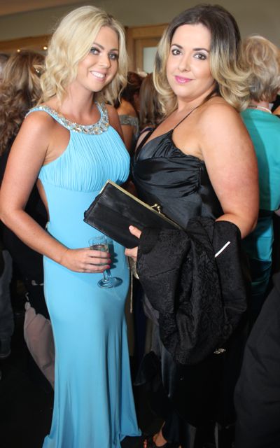 Louise Quilligan and Sandra Horan at the Connect Kerry Lee Strand Women in Business Awards at the Ballyroe Heights Hotel on Friday night. Photo by Dermot Crean