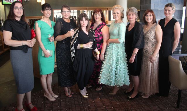 Tracy Teahan, Catriona Rice, Trisha Dowling, Hazel O'Malley, Helen Geary, Mary Stapleton, Teresa Fitzpatrick, Caroline McEnery and Caroline Sugrue at the Connect Kerry Lee Strand Women in Business Awards at the Ballyroe Heights Hotel on Friday night. Photo by Dermot Crean