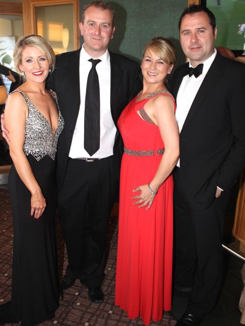 Kate and David Leen with Mags O'Halloran and Paul Brennan at the Connect Kerry Lee Strand Women in Business Awards at the Ballyroe Heights Hotel on Friday night. Photo by Dermot Crean