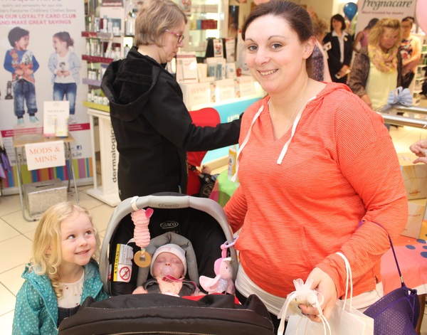 At the  CH Chemist 'Bump, Baby and Toddler' event were from left: Ella and Nessa Casey and Siobhan Hussey. Photo by Gavin O'Connor. 