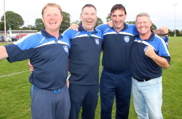 The very happy management team of, Shane Ronan (Selector), Ray Walsh (Manager), Morgan Nix ( Selector), Dave Keane (Selector). Photo by Dermot Crean. 