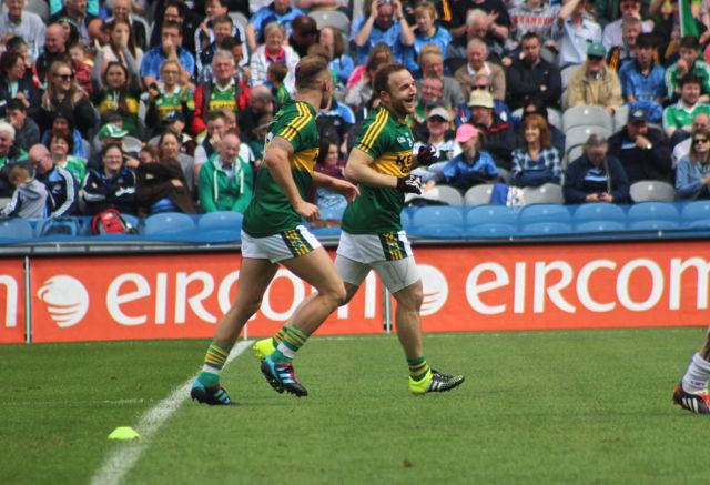 Barry John Keane and Darren O'Sullivan, enjoyed their second half run out. Photo by Dermot Crean. 