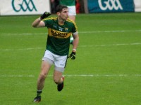 Paul Geaney, cheers one of his scores against Tyrone on Sunday. Photo by Dermot Crean.