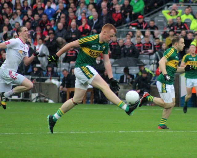 Johnny Buckley, gave his best display in a Kerry  shirt. Photo by Dermot Crean.