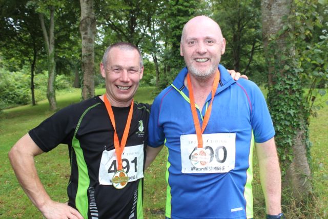 Anthony Donnelly and Martin Gill after running the Rose of Tralee 10k on Sunday morning. Photo by Dermot Crean