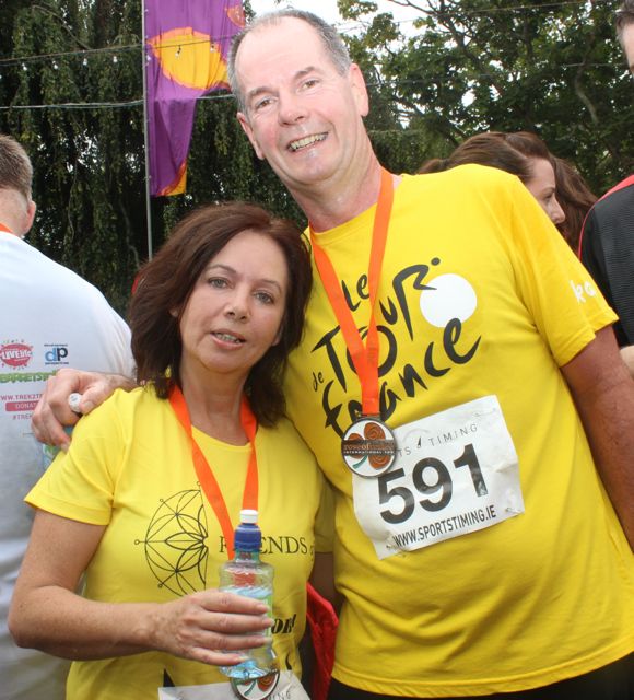Gina and Denis Culloty after running the Rose of Tralee 10k on Sunday morning. Photo by Dermot Crean
