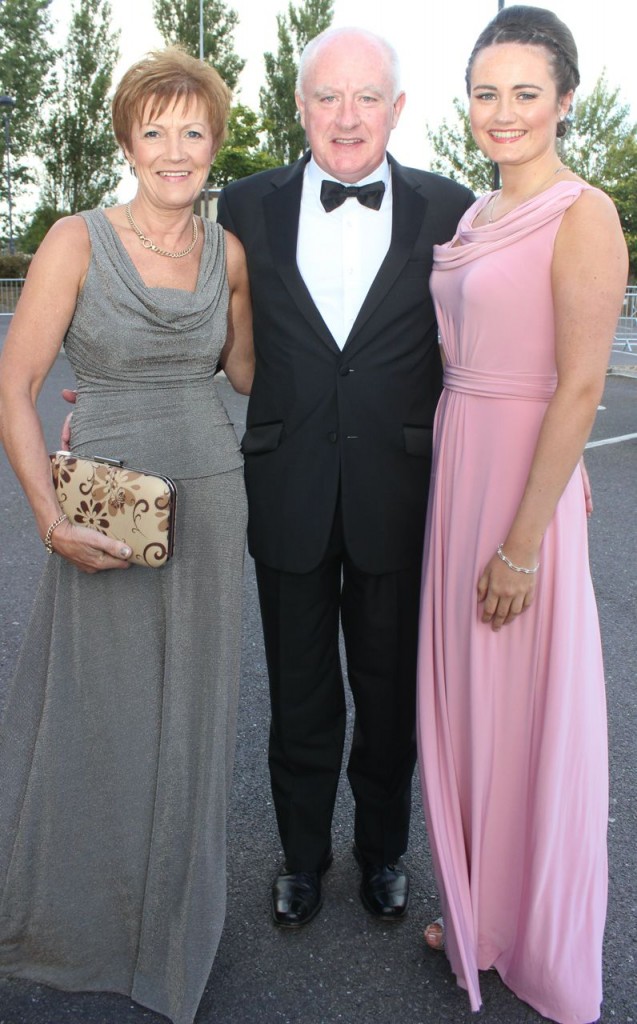 Eileen, Dan and Michelle Reidy who attended the Rose Ball at the Dome on Friday night. Photo by Dermot Crean