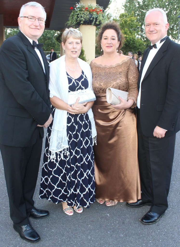 Oliver Murphy and Marian Murphy, Bríd McElligott and Robert Rusk who attended the Rose Ball at the Dome on Friday night. Photo by Dermot Crean
