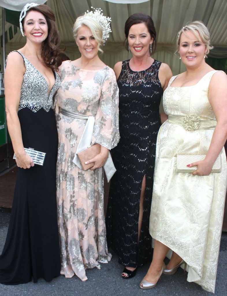Carol Kennelly, Mary Stapleton Foley, Barbara O'Sullivan and Catriona Sayers who attended the Rose Ball at the Dome on Friday night. Photo by Dermot Crean