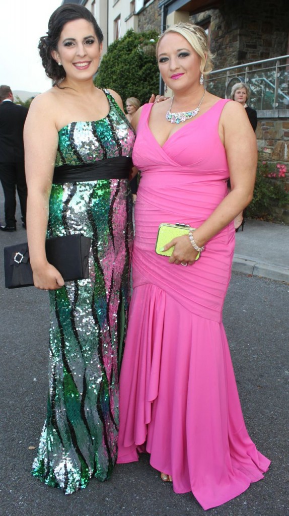 Natalie Murphy and Jackie O'Mahony who attended the Rose Ball at the Dome on Friday night. Photo by Dermot Crean