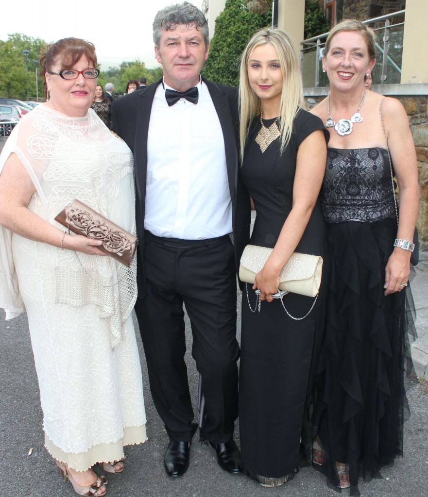 Noreen McElligott, Mike Mann, Emma Durmaz and Sue Mann who attended the Rose Ball at the Dome on Friday night. Photo by Dermot Crean