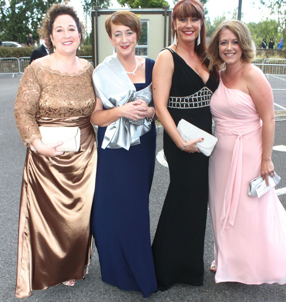 Brid McElligott, Breda O'Dwyer, Tracy Bolger and Anne Looney who attended the Rose Ball at the Dome on Friday night. Photo by Dermot Crean