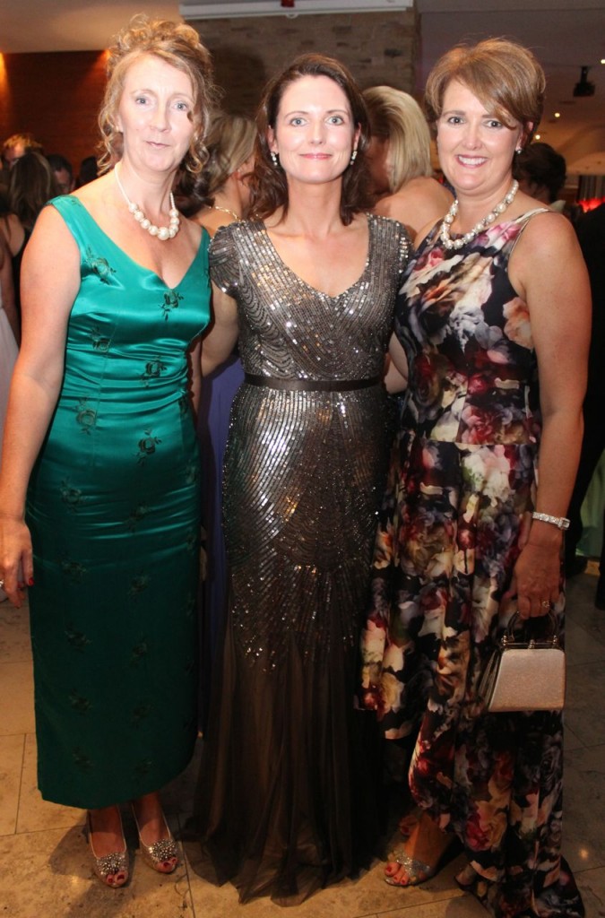 Mary Dowling, Fidelma Dillon and Angela Ryan  who attended the Rose Ball at the Dome on Friday night. Photo by Dermot Crean
