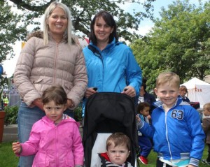 Denise, Martina, Sophie, Kyle  and Shane O’Sullivan enjoying themselves at the Family Town day in the park on Friday. Photo by Fergus Dennehy.