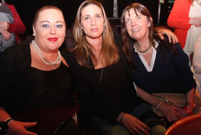 Christine Roche, Catriona Dunne and Cora Smith at the Austin Stacks' Strictly Come Dancing in the Dome on Saturday night. Photo by Dermot Crean