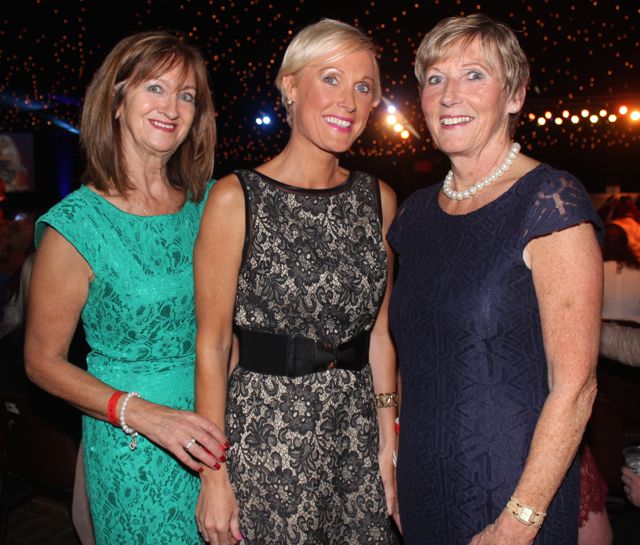 Veronica Costello, Lorraine Sheehan and Ann Sheehan at the Austin Stacks' Strictly Come Dancing in the Dome on Saturday night. Photo by Dermot Crean