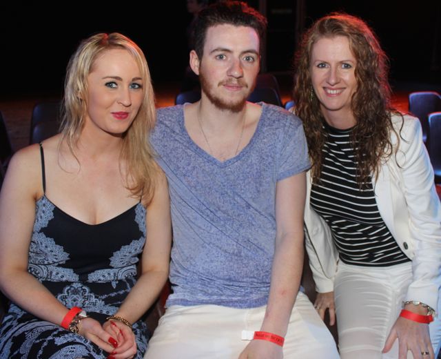 Sinead Healy, Craig O'Hara and Brenda Healy at the Austin Stacks' Strictly Come Dancing in the Dome on Saturday night. Photo by Dermot Crean