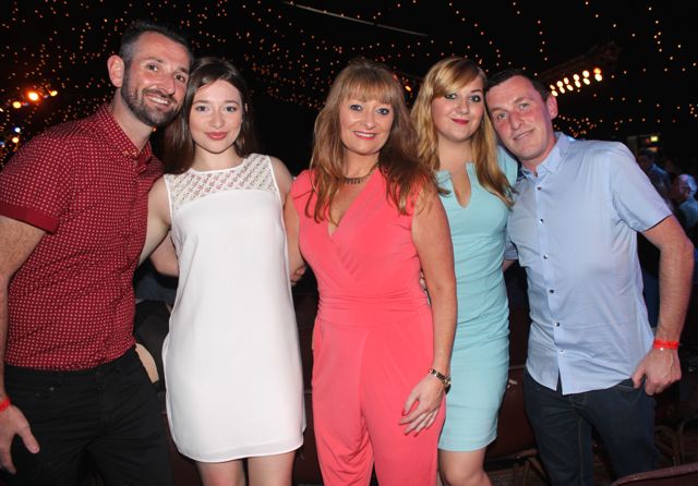 David O'Brien, Grace Stack, Caroline Stack, Cassie Stack and Vincent Dennehy at the Austin Stacks' Strictly Come Dancing in the Dome on Saturday night. Photo by Dermot Crean