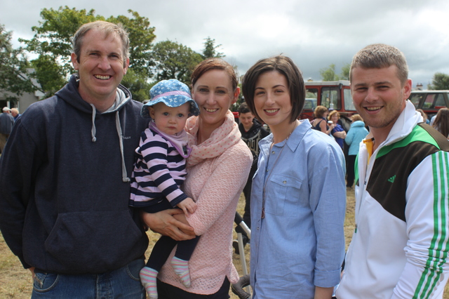At the Abbydorney Vintage Family Fun Day were, from left: Aidan Healy, Kate Healy, Katrina Healy, Mairead Flaherty and Kieran Dineen. Photo by Gavin O'Connor. 