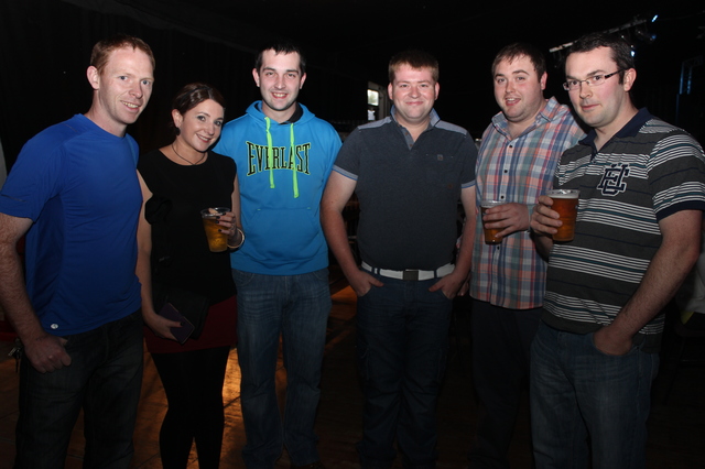 At the Blue Collar Boxing Event in the Dome for the Kerry Cancer Support Group, were from left: John Gleeson, Catherine Cunningham, Jamie Barry, Brendan O'Keeffe, PJ Foley and John Egan. Photo by Gavin O'Connor. 
