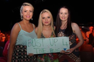 At the Blue Collar Boxing Event in the Dome for the Kerry Cancer Support Group, were from left: Keidine Lacey, Rachel Lynch and Olivia Fitzgibbon. Photo by Gavin O'Connor. 