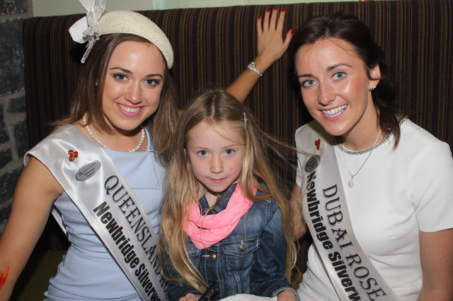 At the Rose singing in the Brogue in were, from left: Fia Browne with Queensland Rose, Niamh Healy and Dubai Rose, Marie Ryan. Photo by Gavin O'Connor