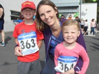 Liam, Olivia and Hannah O'Rahilly at the CBS 5k and 3k Fun Run at the school on Sunday. Photo by Dermot Crean