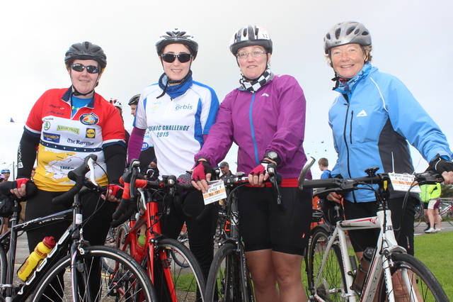 At the Ardfert Harvest Cycle were, from left: Margaret Silles, Paula Casey, Catherine Wharton and Leonie Smith. Photo by Gavin O'Connor. 