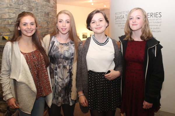 At the Light Opera Society of Tralee production of 'Les Miserables' in the Siamsa Tire were, from left: Grainne Sheehan, Olivia Moriarty, Roxanna Mucaj and Julie O'Grady. Photo by Gavin O'Connor. 