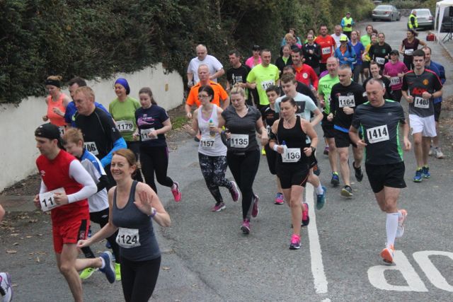 Runners taking off at the Churchill GAA 10k run on Sunday morning from the Oyster Tavern. Photo by Dermot Crean 