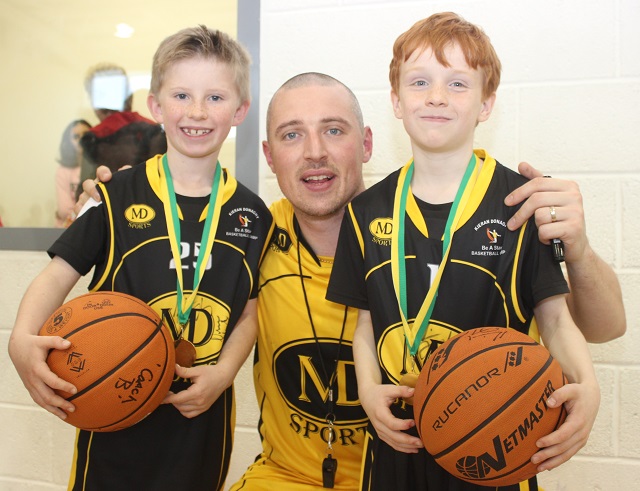 At the 'The Kieran Donaghy Be A Star Basketball Camp' were, from left: Eoin O'Connor and David Healy. Photo by Gavin O'Connor. 