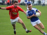 Barry John Keane, on the ball in Kerins O'Rahilly's victory against East Kerry in last years Senior Football County Championship. Photo by Dermot Crean.