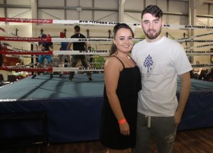 Katie O'Donoghue and Akeem Molloy who organised the charity fight night in aid of the Miscarriage Association of Ireland at the BTS Fitness gym in Manor Park on Thursday night. Photo by Dermot Crean