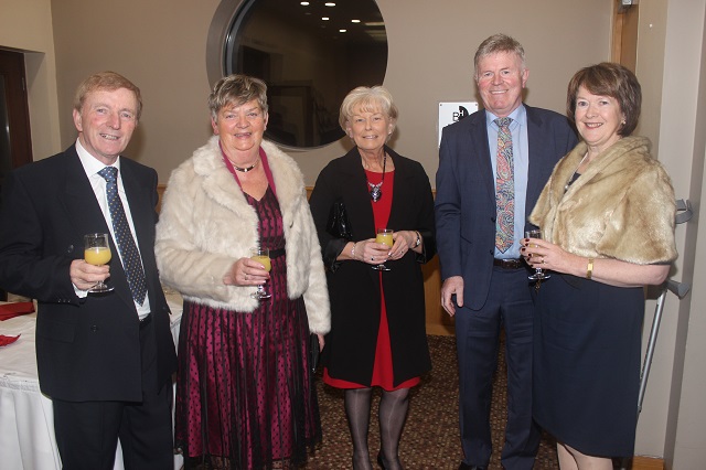 At the Tralee Golf Club annual social in the Ballyroe Hotel were, from left. John Burrows, Cathleen Burrows, Mona Coot, Billy and Anne Myles. Photo by Gavin O'Connor. 