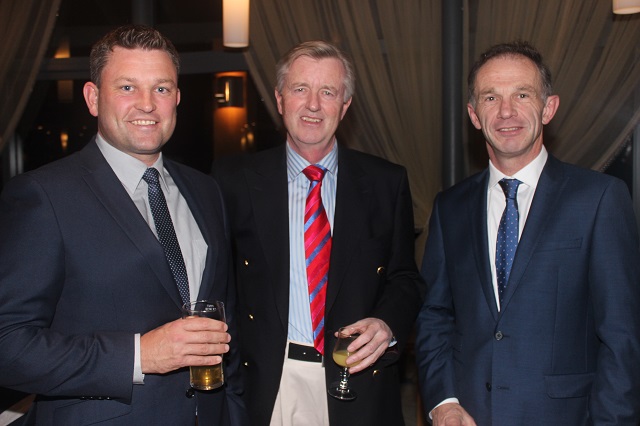 At the Tralee Golf Club annual social in the Ballyroe Hotel were, from left. Alan Kelly, Richrad Rafferty and Brian Henebury. Photo by Gavin O'Connor.