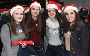 At the IT Tralee, Christmas Cracker world record breaking attempt in the North Campus were, from left: Bleona Ashani, Diellza Baftijari. Photo by Gavin O'Connor. 
