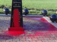 PHOTOS: Vandals Throw Red Paint Over Royal Munster Fusiliers Monument In Ballymullen