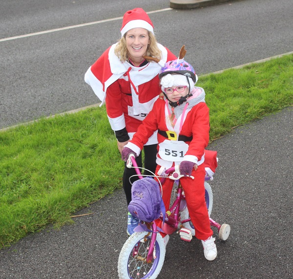 At the Santa Run which began ended at The Wetlands were, Adrienne and Chloe O'Halloran . Photo by Gavin O'Connor. 