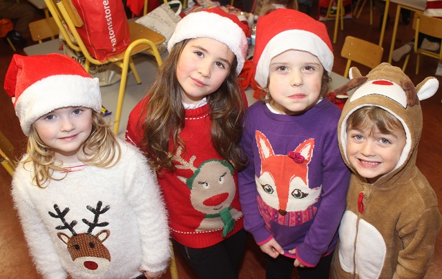 Pupils taking part in the Scoil Eoin Balloonagh Christmas Concert were, from left: Saoirse McCarthy, Sophie Quillinan, Holly Foran, Elliot Calleja. Photo by Gavin O'Connor. 