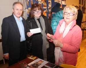 Tim Slattery, Linda Drugan and Helen Tobin at the launch of 'The Street Where We Live - Memories Of St Brendan's Park' at Our Lady and St Brendan's Church Pastoral Centre on Friday night. Photo by Dermot Crean