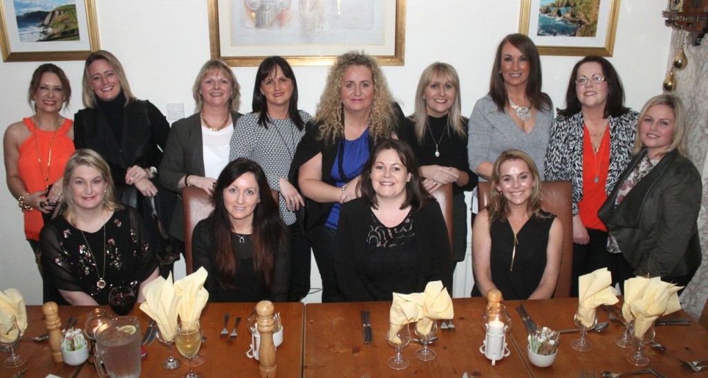 Some of the Balloonagh Class of 1991 who met to plan a bigger reunion of the Balloonagh Class of 1991, at Bella Bia on Thursday night. Photo by Dermot Crean