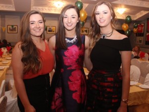 Alanna Maunsell, Niamh and Annemarie Leen at the Kerry Camogie Social at the McHales Stretford End, Causeway, on Friday night. Photo by Dermot Crean