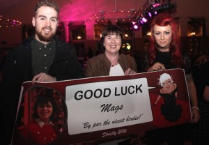 Ross O'Callagnan, Brid O'Callaghan and Tracey Stack at the Castlegregory Golf Club Strictly Come Dancing event on Friday night at the Ballyroe Heights Hotel. Photo by Dermot Crean