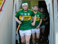Kilmoyley's, Daniel Collins, as captain leads out Kerry against Limerick in the Gaelic Grounds in the Munster Senior Hurling League earlier this year.