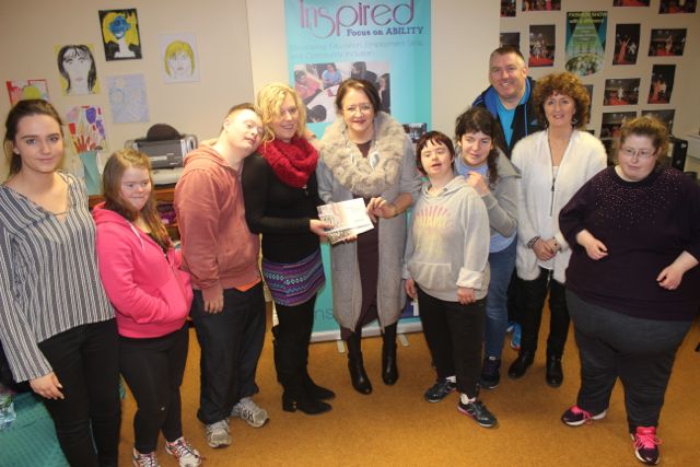 At the presentation of the Inspired Christmas raffle prize to Phil McCarthy, Abbeydorney, at Inspired's base at Friary Lane were, from left; Aisling Collins, Labhaoise O'Connor, David Malone, Marie O'Connor, Phil McCarthy, Breda O'Sullivan, Niamh McCarthy, Tim Landers, Yvonne O'Brien and Kerry O'Mahony. Photo by Dermot Crean